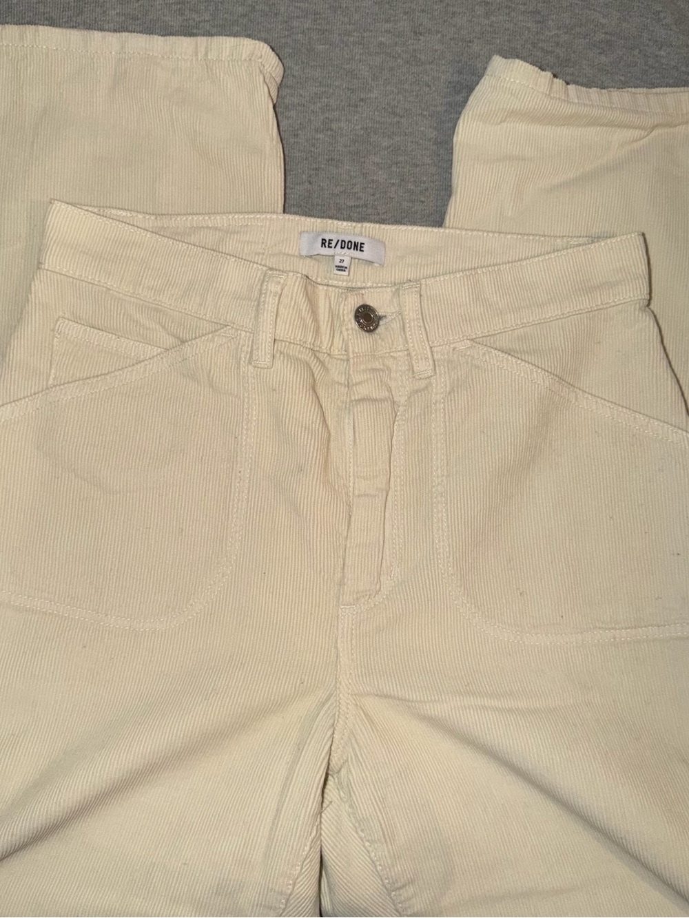 RE/DONE Women’s Cream Corduroy Pants